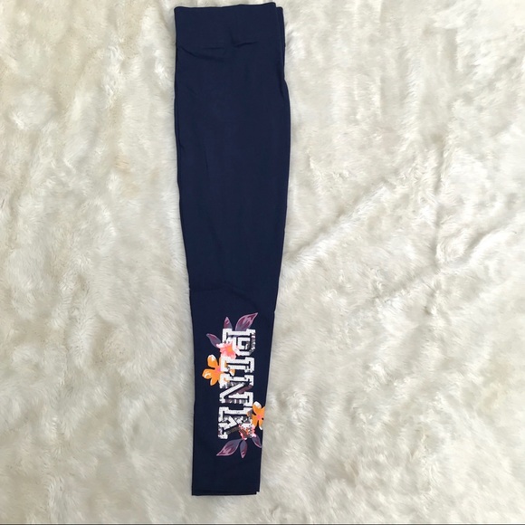 VS PINK Bling Leggings Floral Sequins NWT L - Picture 3 of 8